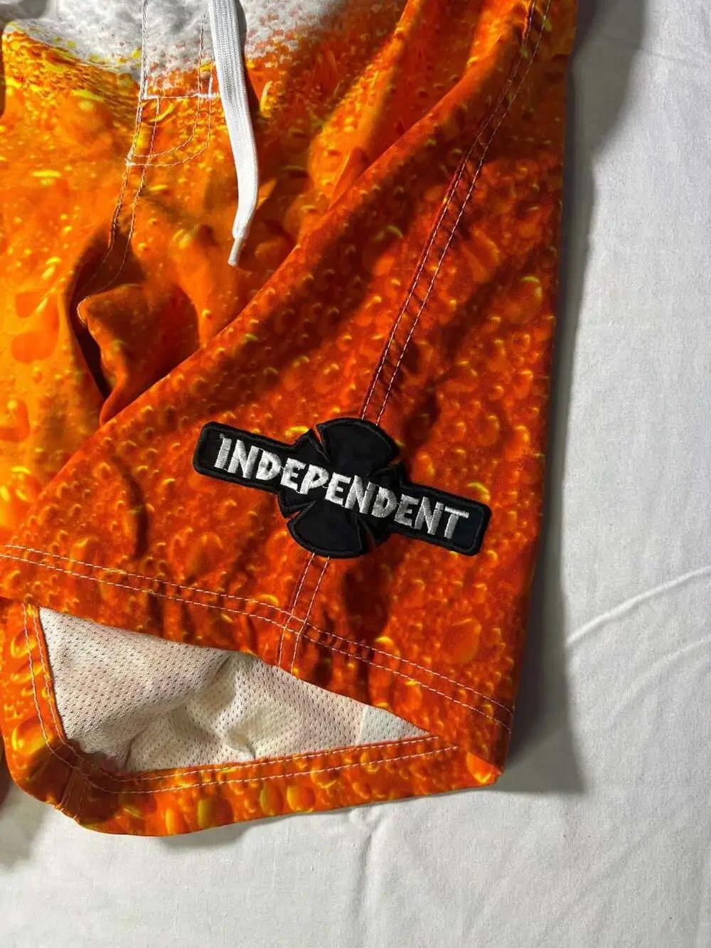 Independent 'Built to Grind' Beer Print Board Shorts